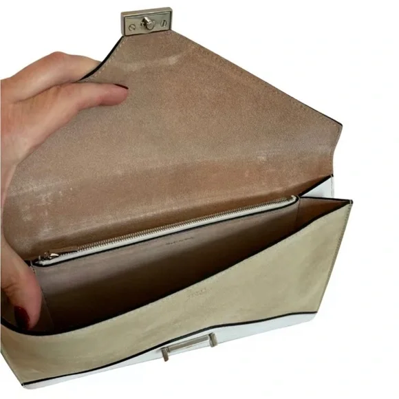 Celine leather and suede clutch - Picture 4 of 5